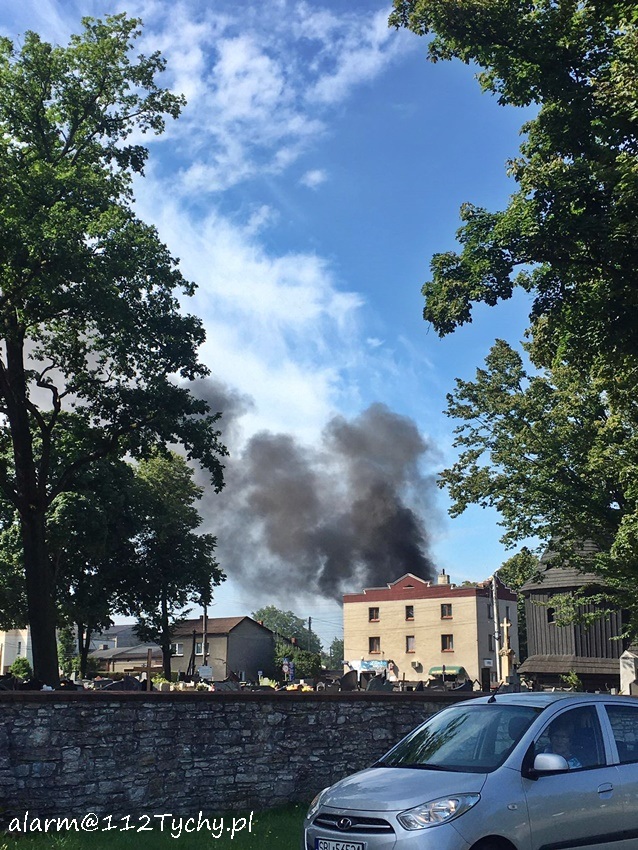 Pożar sklepu w Bieruniu