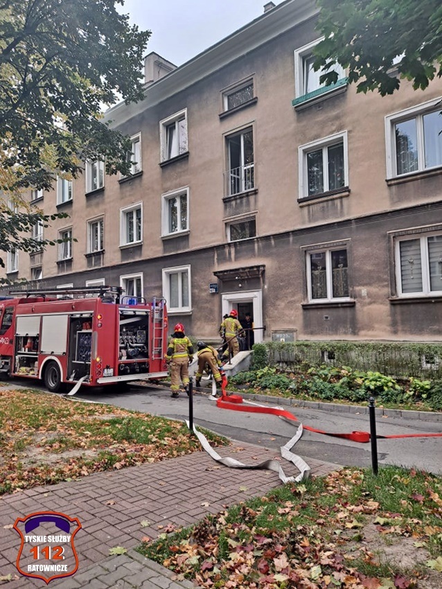 Pożar mieszkania w Tychach