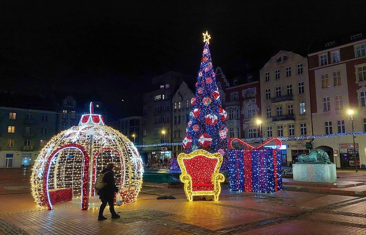 Bożonarodzeniowe choinki w woj. śląskim