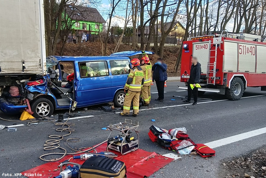 Groźny wypadek na DK 44 w Mikołowie2