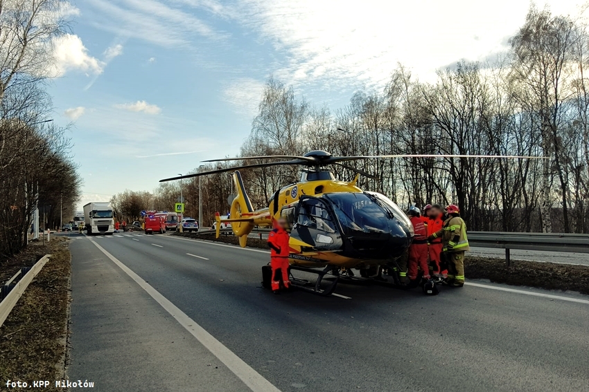 Groźny wypadek na DK 44 w Mikołowie3