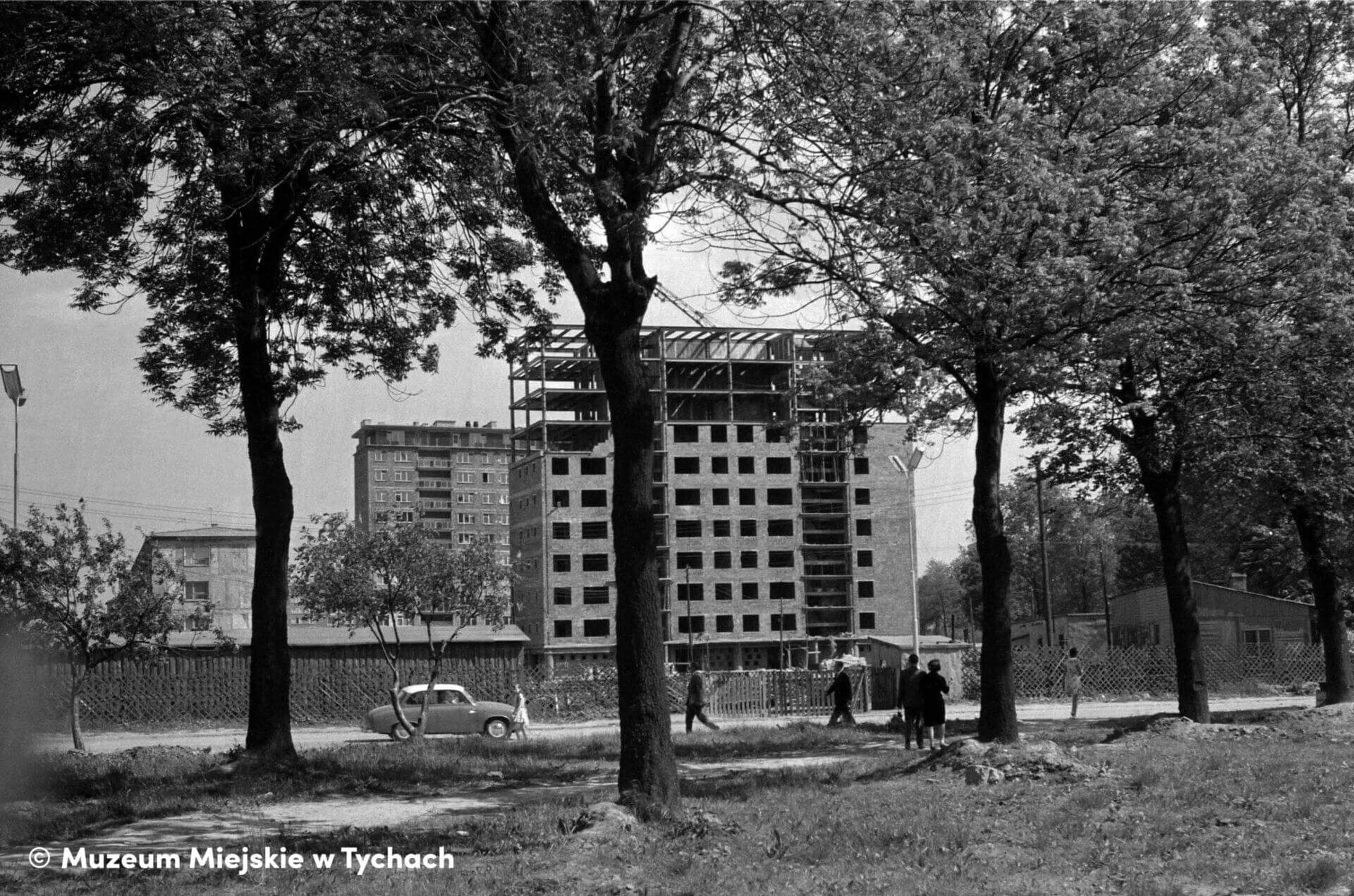 Droga łącząca wieś Paprocany z Tychami - ok. 1963 r.