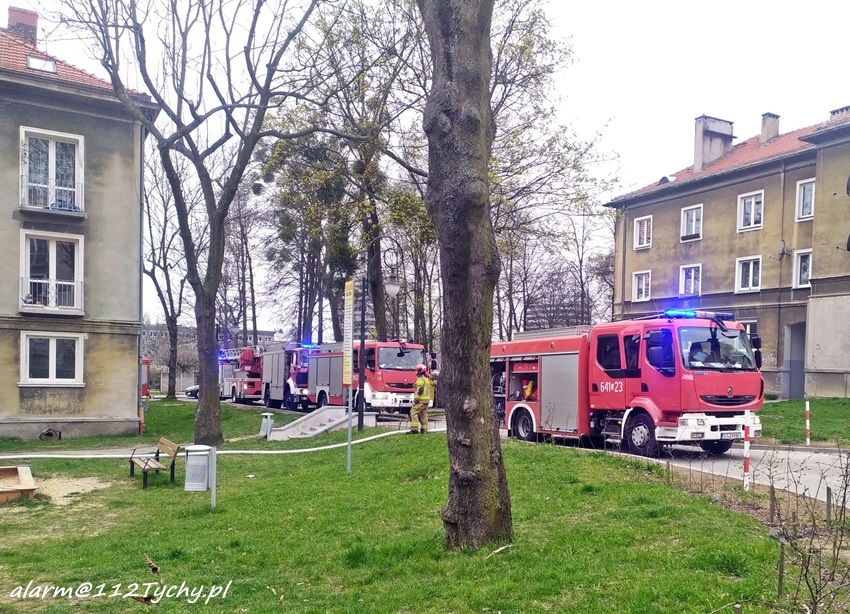 Pożar mieszkania na osiedlu A w Tychach2