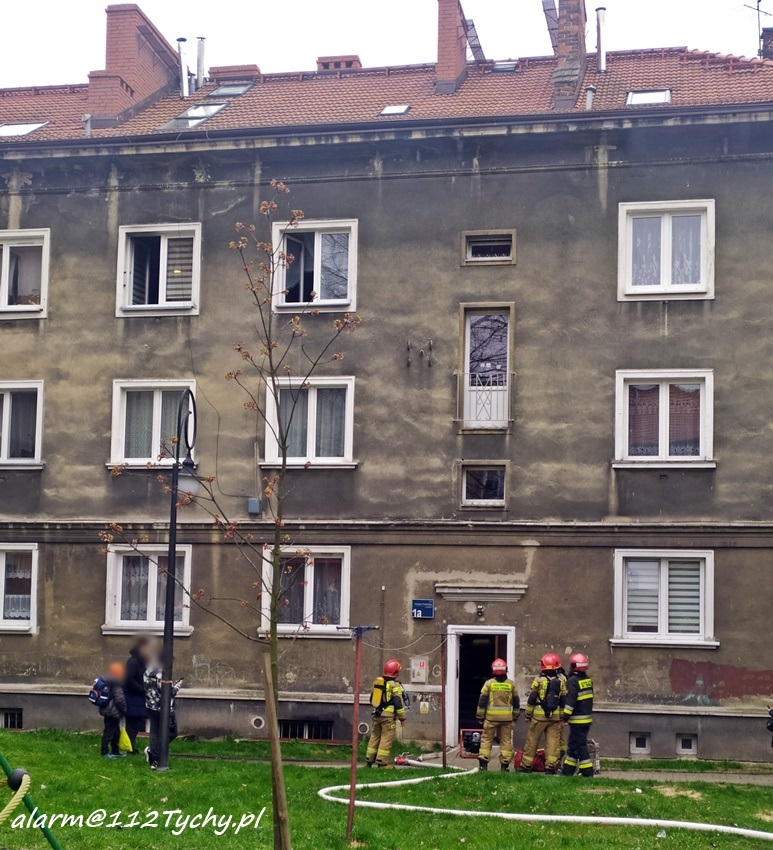 Pożar mieszkania na osiedlu A w Tychach3