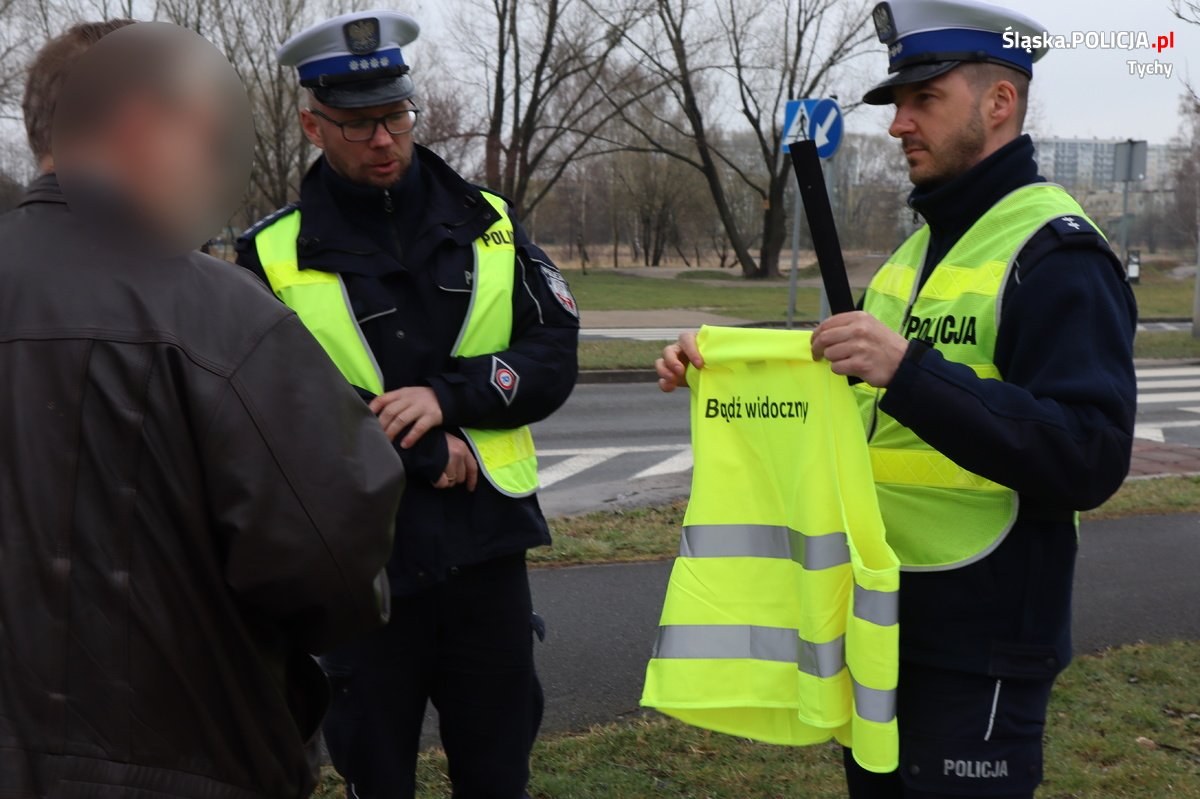 Policja Bezpieczny pieszy Tychy1