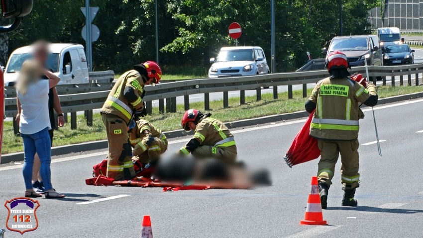 Potrącenie DK 1 Tychy