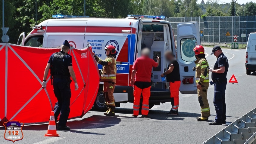 Potrącenie DK 1 Tychy1