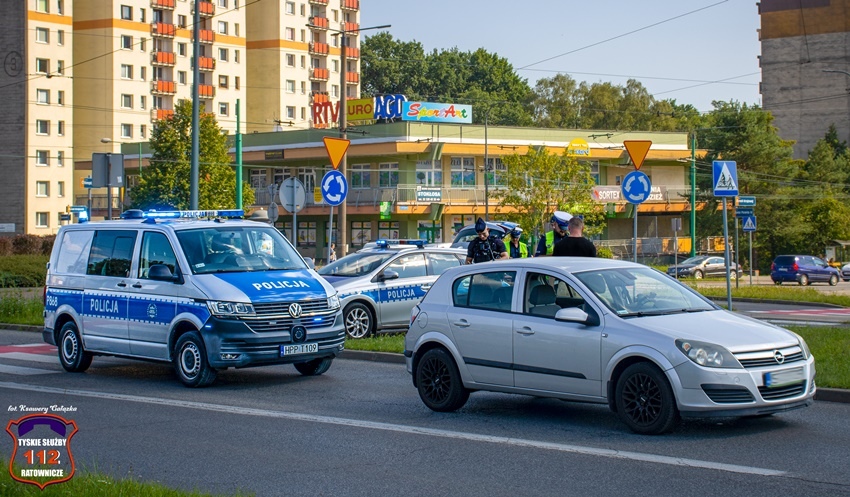 Potrącenie kobiety Tychy2