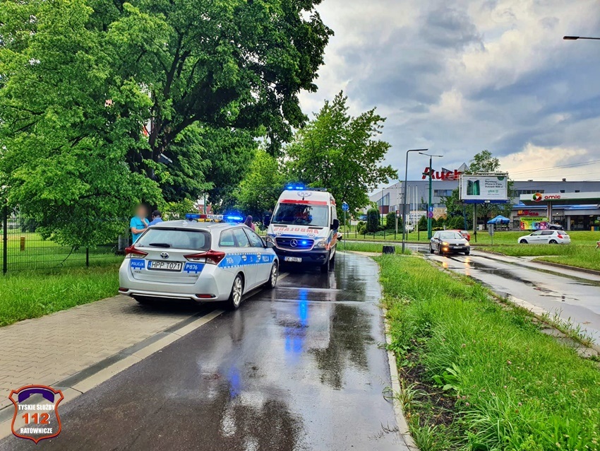 Potrącenie mężczyzny na hulajnodze