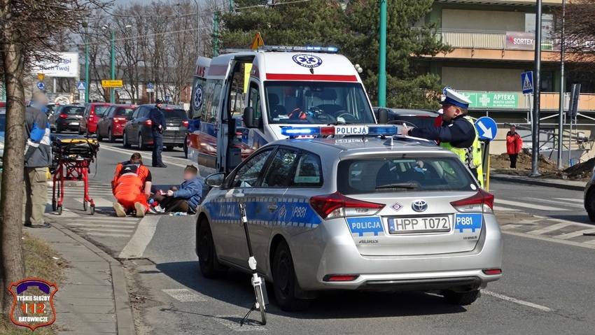 Potrącenie pieszej w Tychach na ul Armii Krajowej