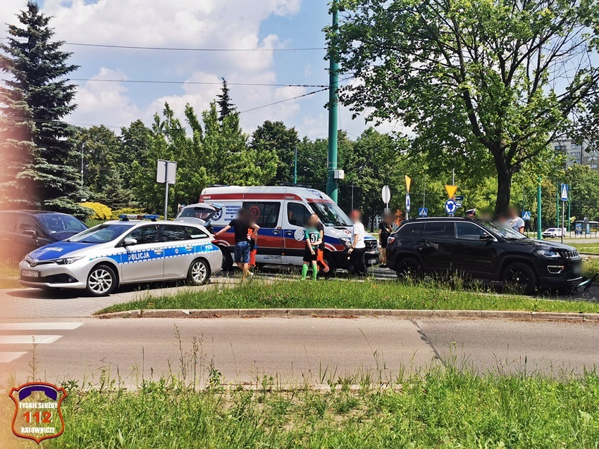 Wypadek na hulajnodze w Tychach