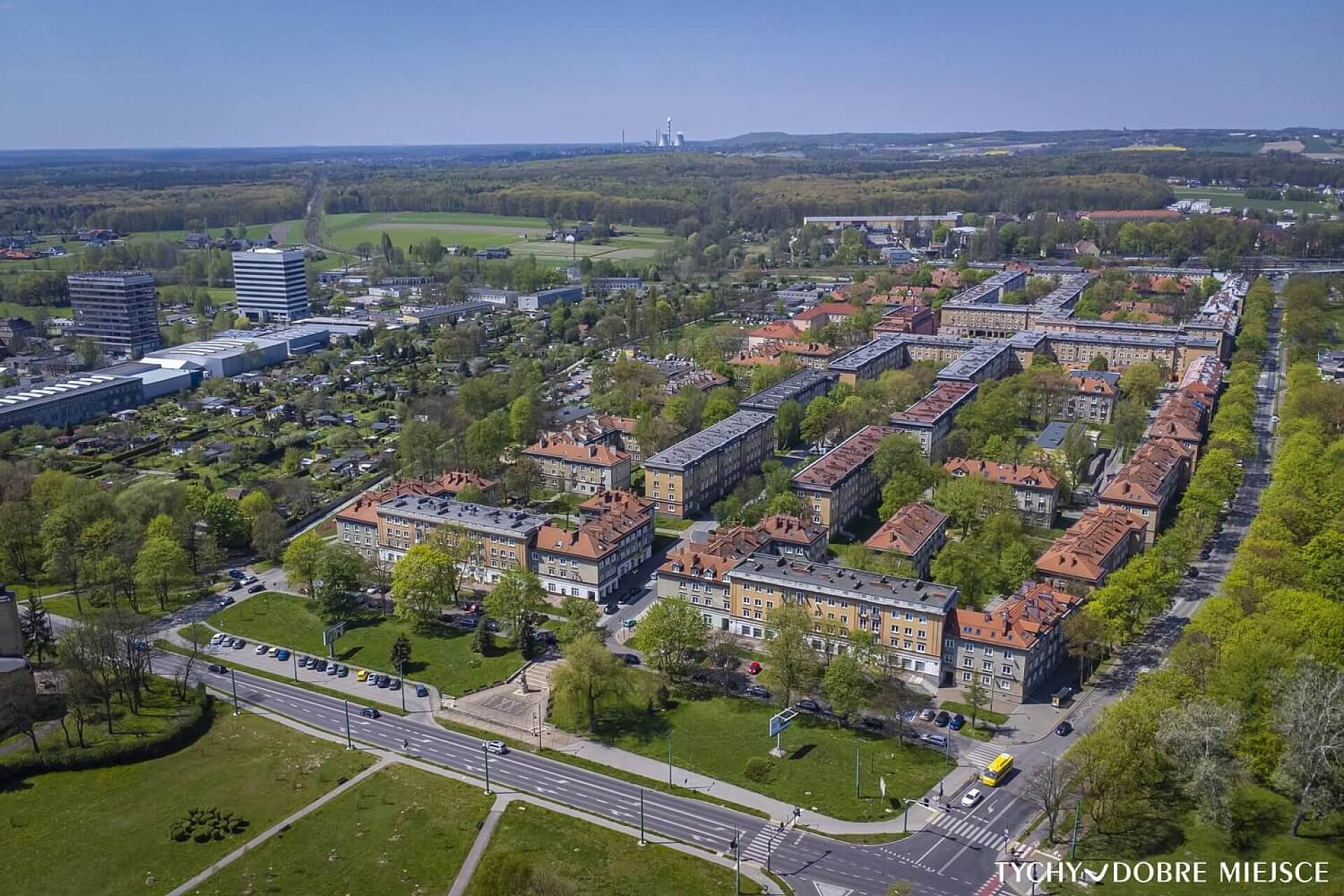 Tychy z lotu ptaka Tychy z lotu ptaka
