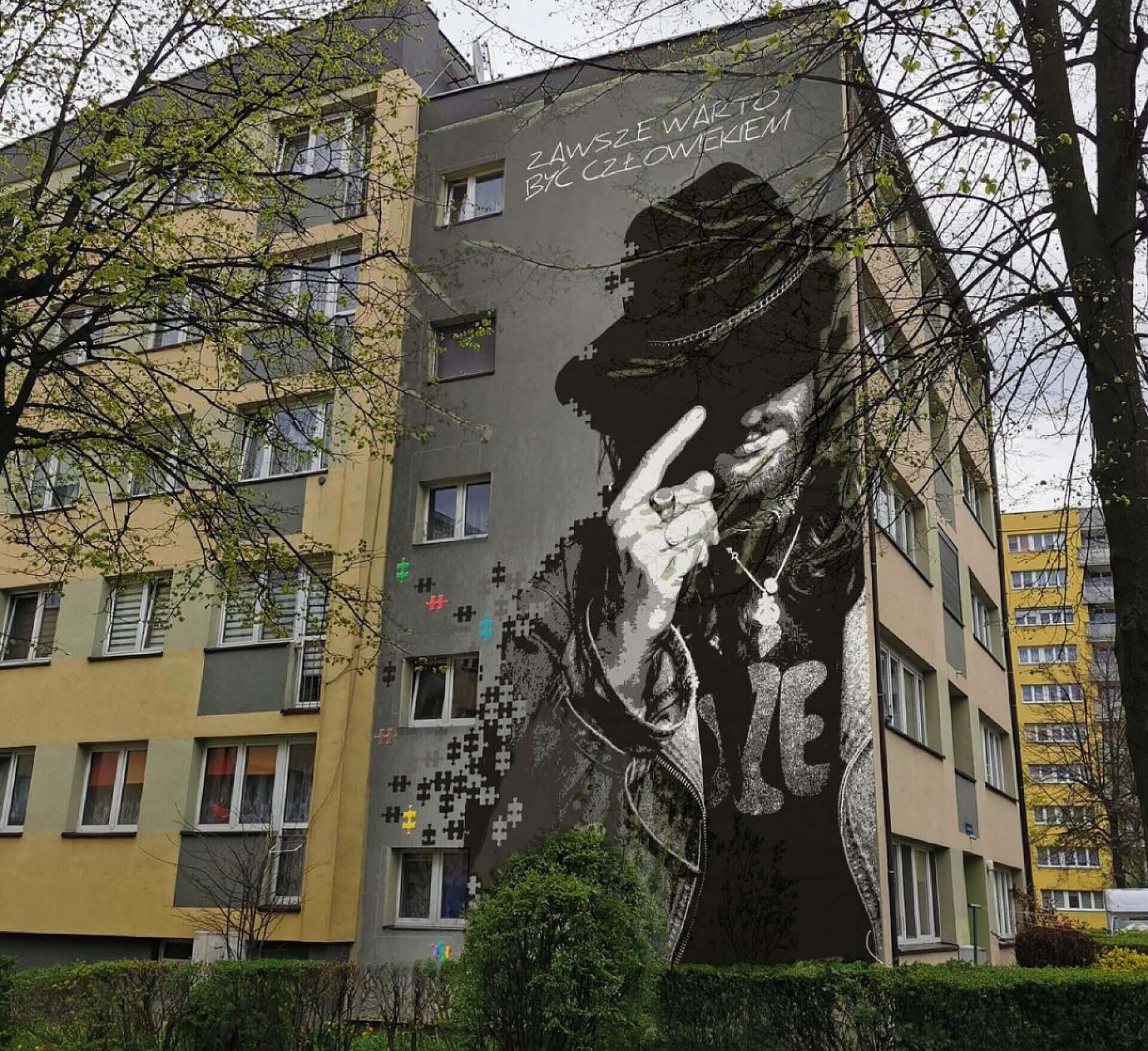 Wizualizacja mural RR UM autor Czary Mury Wizualizacja mural RR UM autor Czary Mury