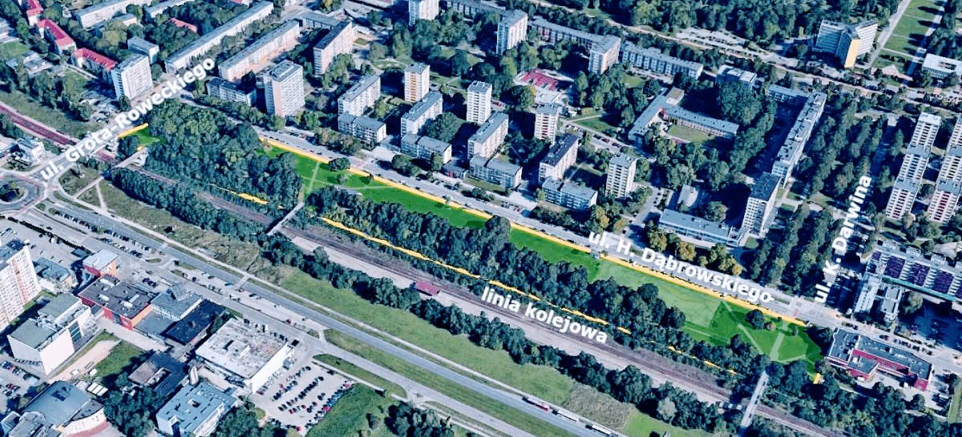 Tychy Śródmieście - ulica Dąbrowskiego Tychy Śródmieście - ulica Dąbrowskiego