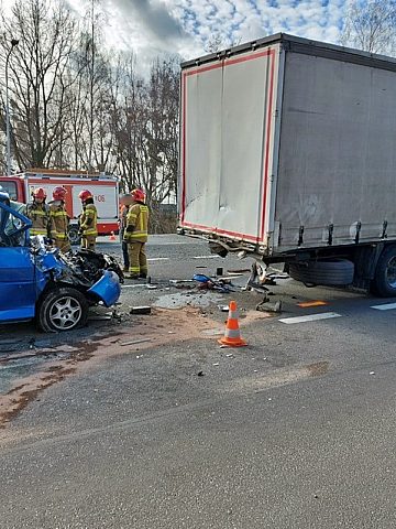 Groźny wypadek na DK 44 w Mikołowie4 Groźny wypadek na DK 44 w Mikołowie4