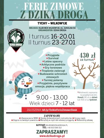 Ferie 2023 tychy mck wilkowyje dzika droga Ferie 2023 tychy mck wilkowyje dzika droga