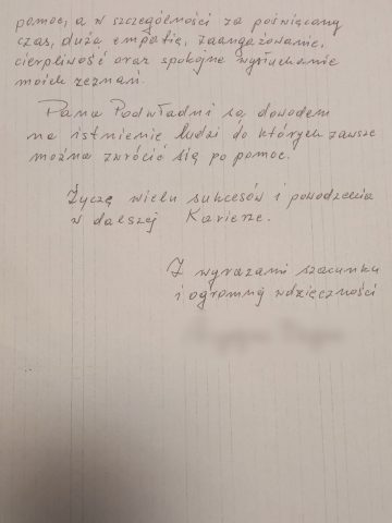 List z podziękowaniami List z podziękowaniami