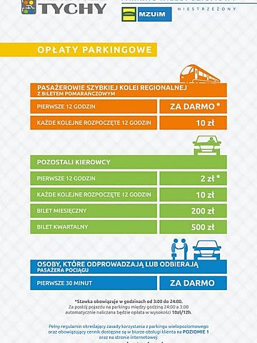 Cennik za parkowanie Tychy Cennik za parkowanie Tychy