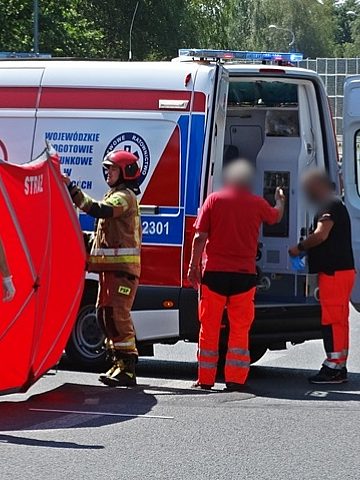 Potrącenie DK 1 Tychy1 Potrącenie DK 1 Tychy1