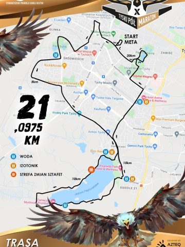 Trasa X tyskiego półmaratonu Trasa X tyskiego półmaratonu