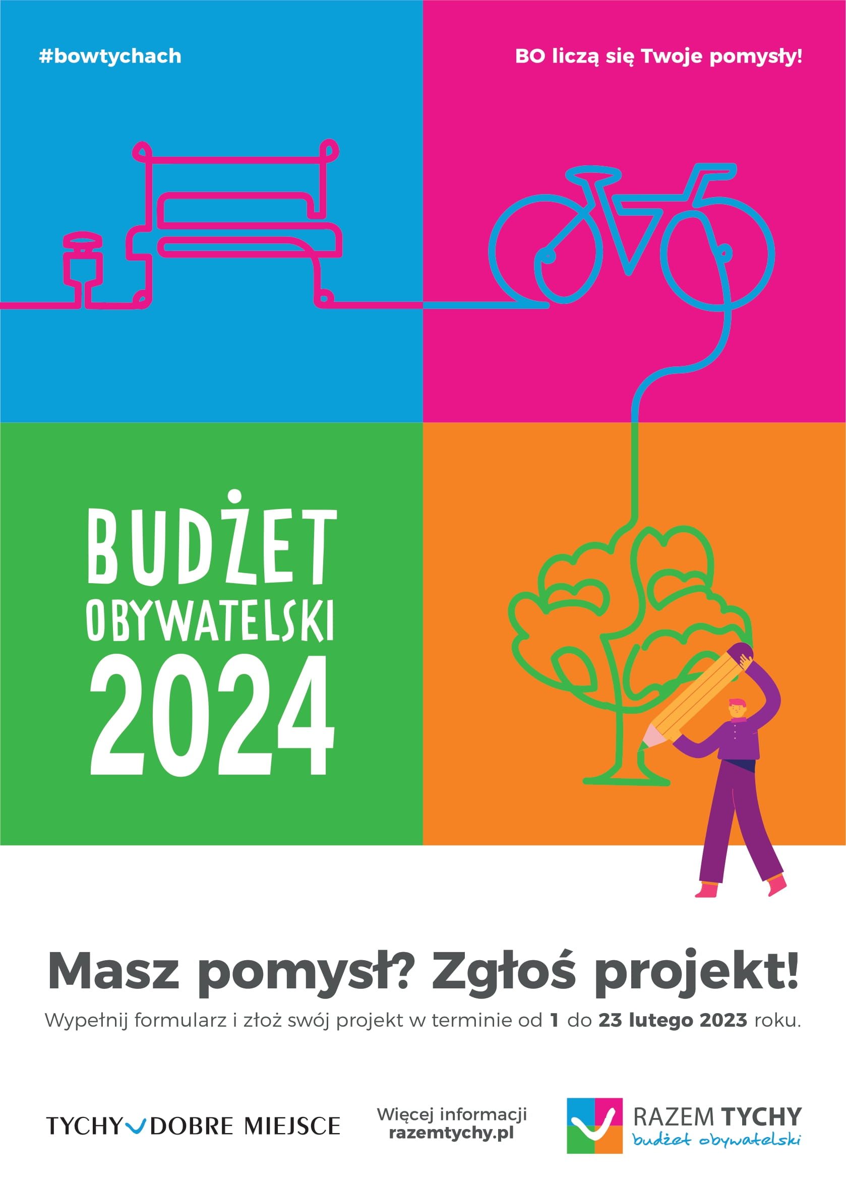 Budżet obywatelski 2024 tychy plakat