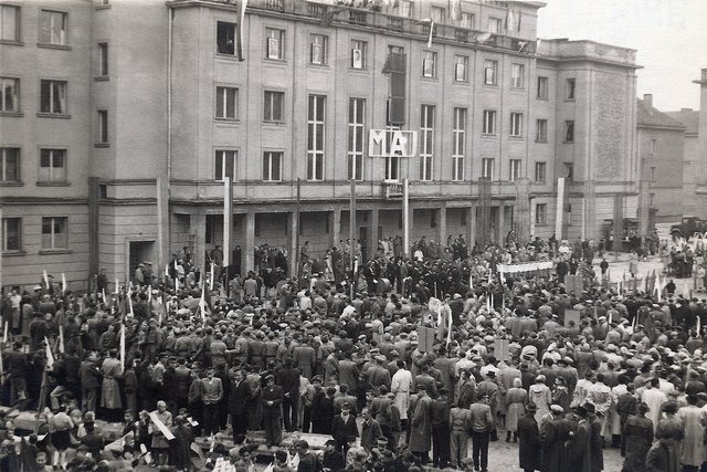 Pochód pierwszomajowy w Tychach