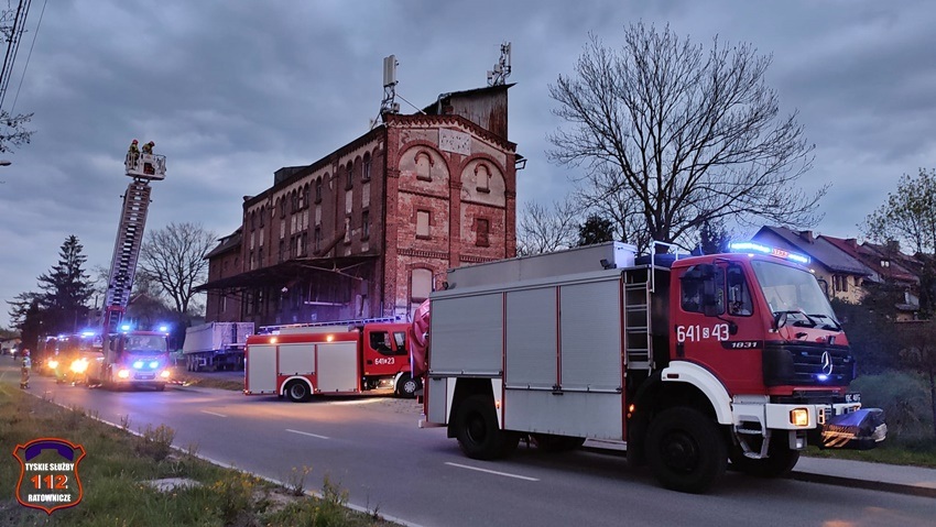 Pożar młyn tychy 4