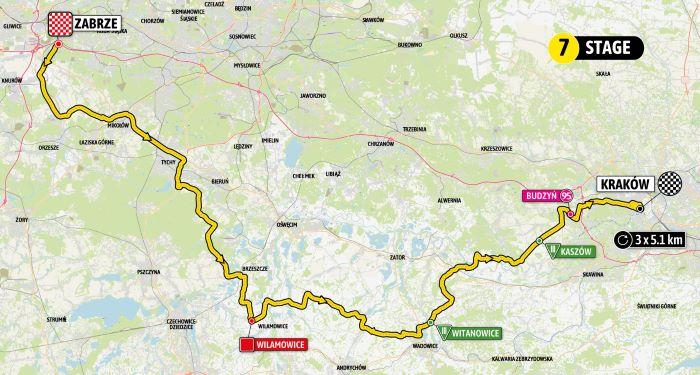 Tour de Pologne 2023 - mapa etapu VII