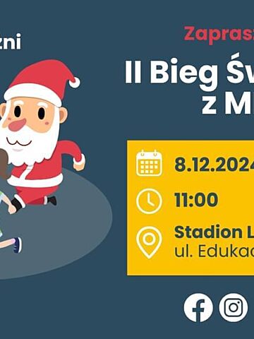 Bieg na Mikołajki 2024 w Tychach - plakat Bieg na Mikołajki 2024 w Tychach - plakat