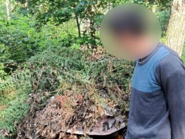 Rambo ze Tychów. Ukrywał się w lesie przed policją Rambo z tychow 1
