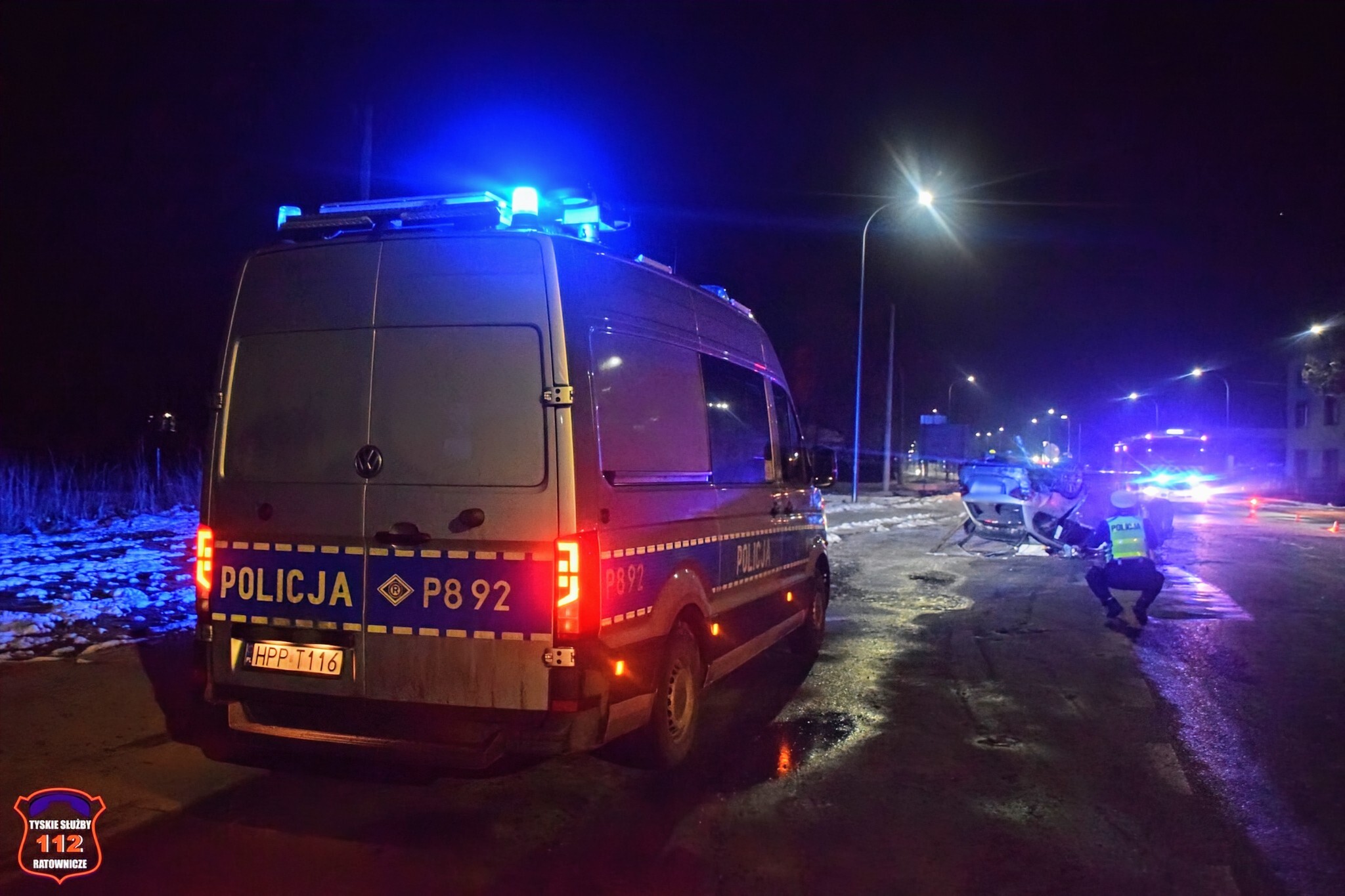 Wypadek w Tychach 23 listopada 2024 - sprawca kompletnie pijany